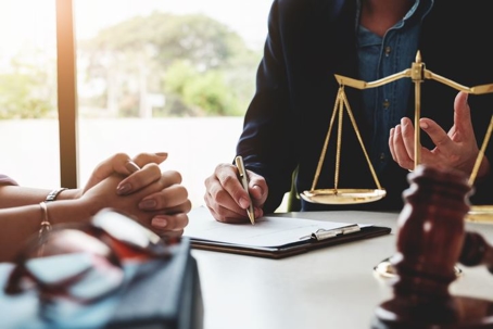 attorney and client meeting