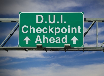 DUI checkpoint sign